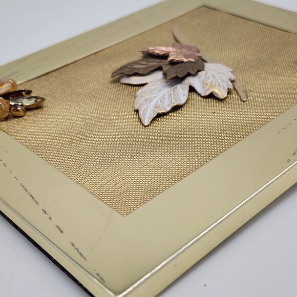 Gold Tone Sparkle Frame With Leaf Embellishments & Rhinestone Accents For 4x6 - Picture 14 of 15
